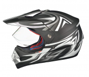 Rx962 Quad Enduro Black V Cross Hjälm