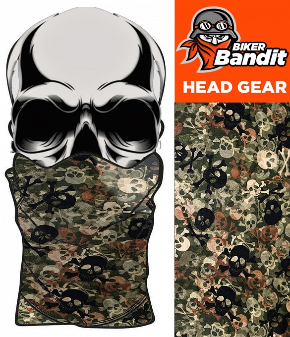 Skull Forest Bandanna Neck Tube NackvÄrmare Balaclava