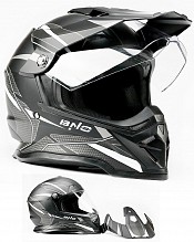 Bno Cross -3 Grey Matt Dualsport Mc/enduro Crosshjälm