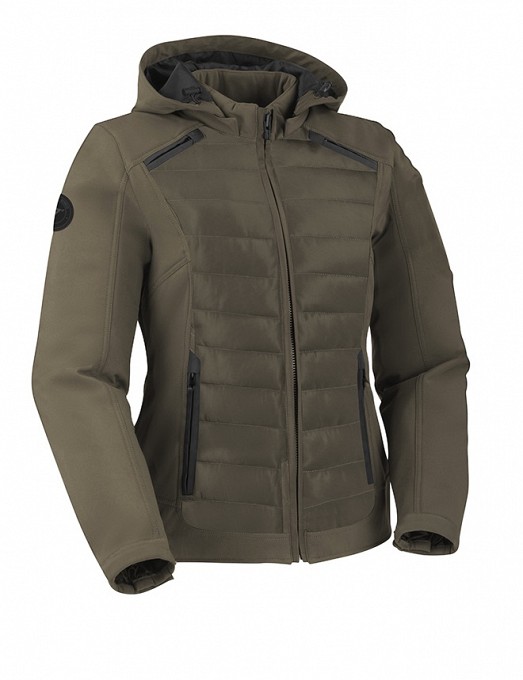 Lady Softshell Jc75 Armygreen Black AllvÄder Mc Jacka