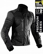 Lady Dynatech Black Kevlar 17092:2010 Ce Premium Waterproof Mc AllvÄdersjacka