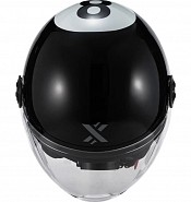 Shox Interceptor 8 Ball Open Face Gloss Black Jet Mc HjÄlm