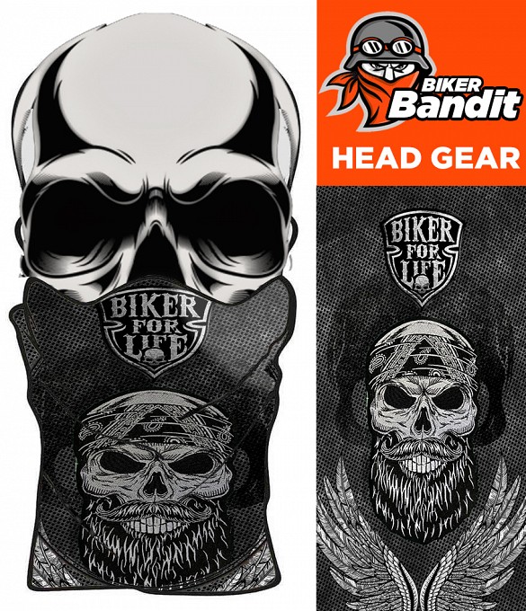 Biker For Life Bandanna Neck Tube NackvÄrmare Balaclava